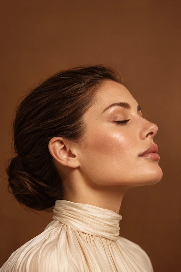 Retrato editorial de belleza y cuidado personal
